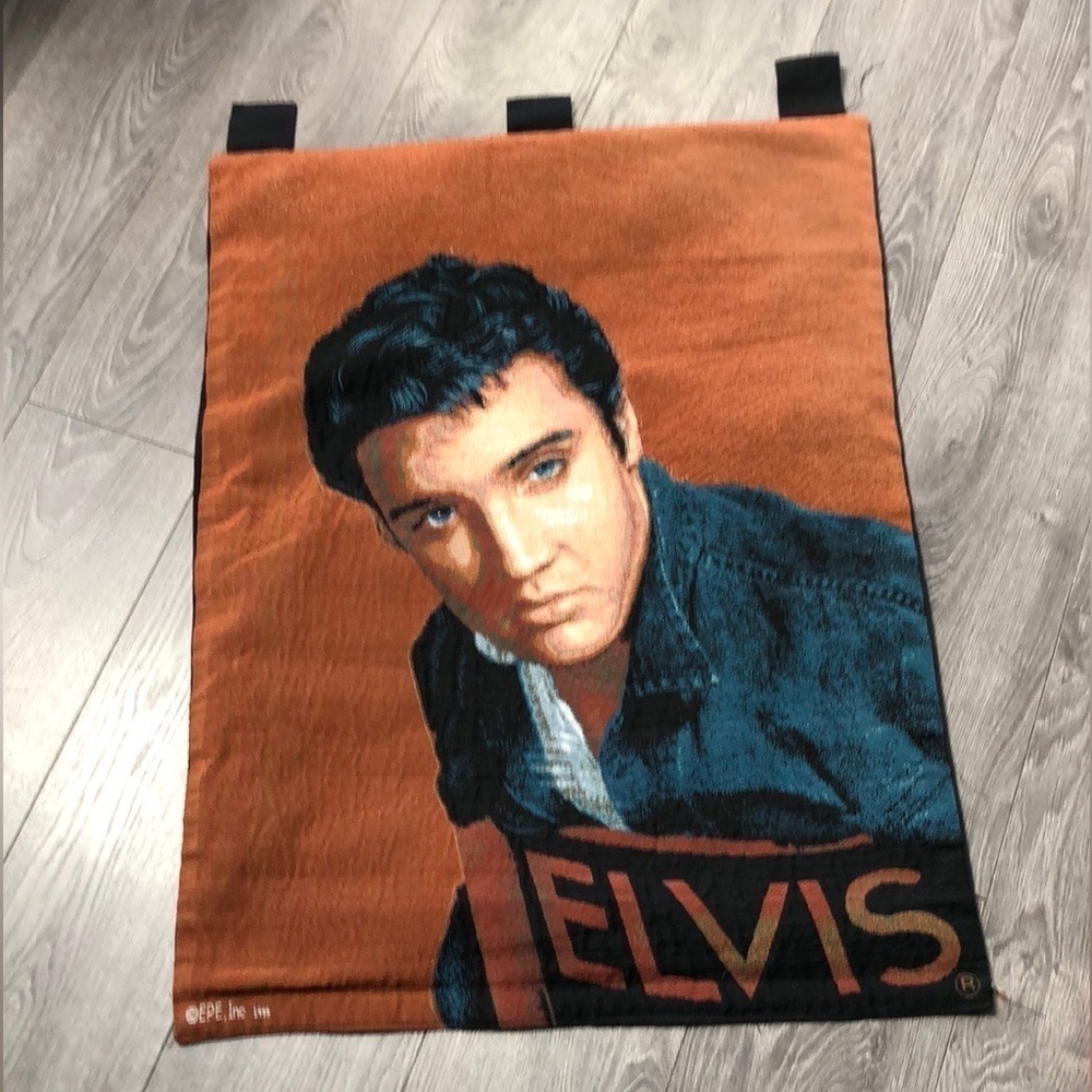 Vintage Elvis Presley material sign wall or window decor